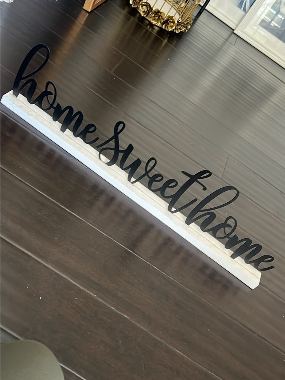 Black "Home Sweet Home" Script Wall Decor